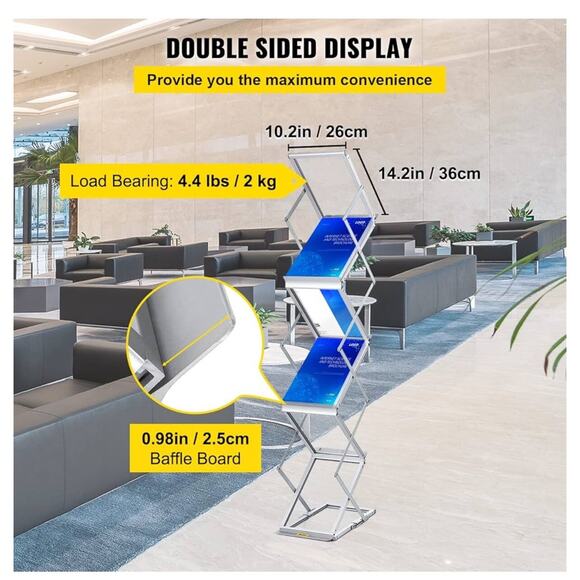 Heavy Duty Brochure Holder Stand Pop-up Catalog Holder Stand Literature Rack - Picture 4 of 7